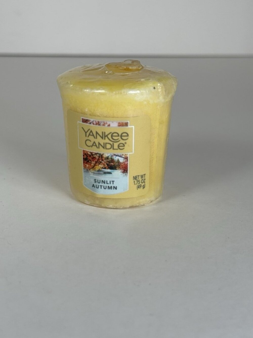 Yankee Candle Votive Sunlit Autumn 1.75 Oz HTF Discontinued New